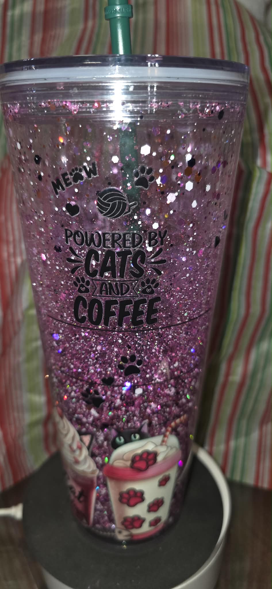 Starbucks Snowglobe design Cat Mom