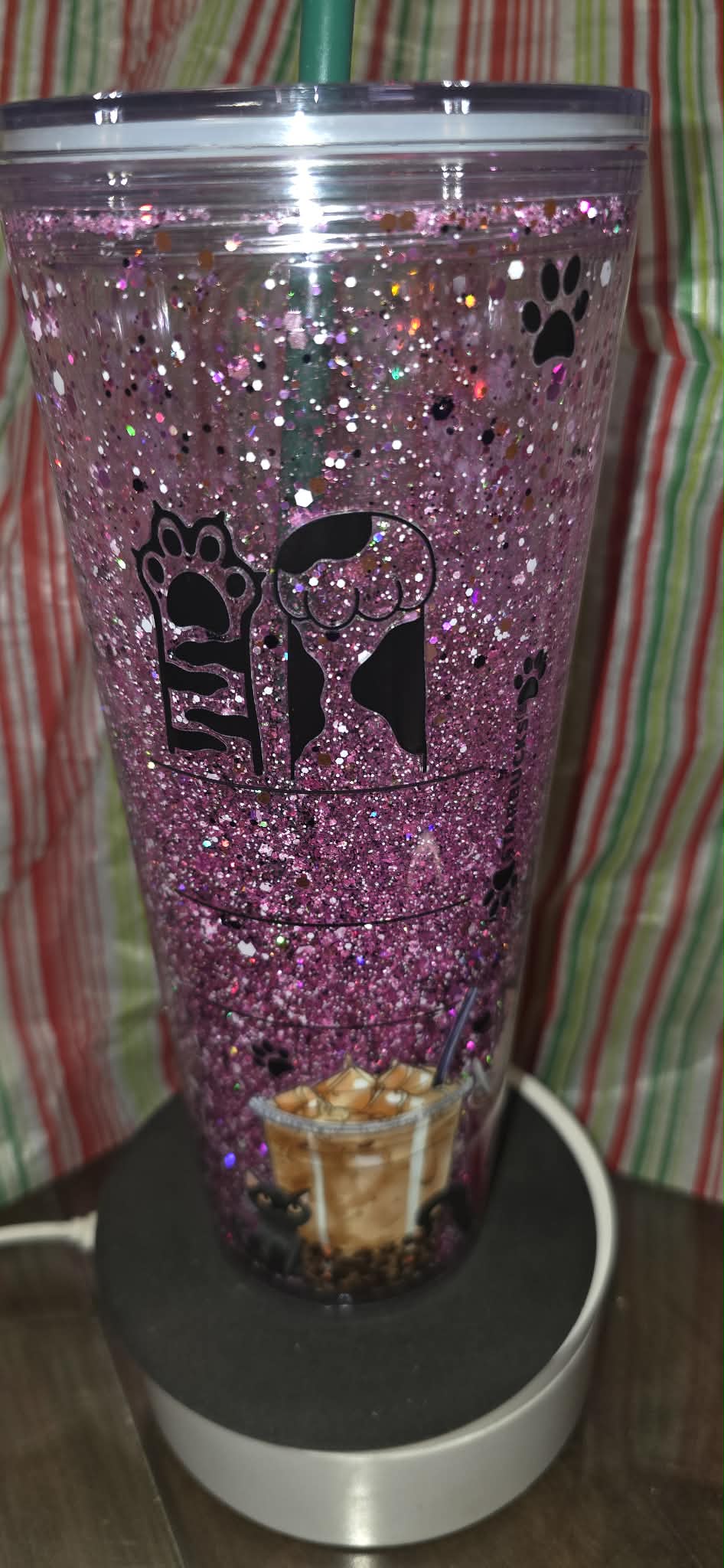 Starbucks Snowglobe design Cat Mom