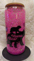 Mama Bear Custom Glass Cup