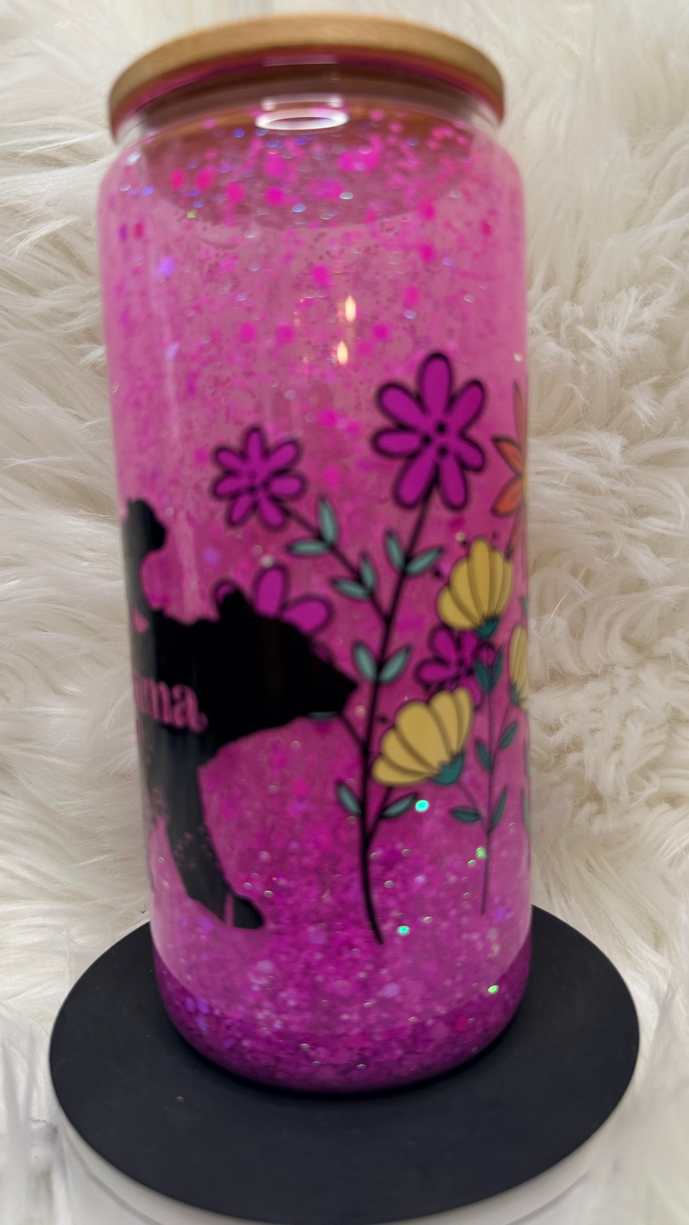 Mama Bear Custom Glass Cup