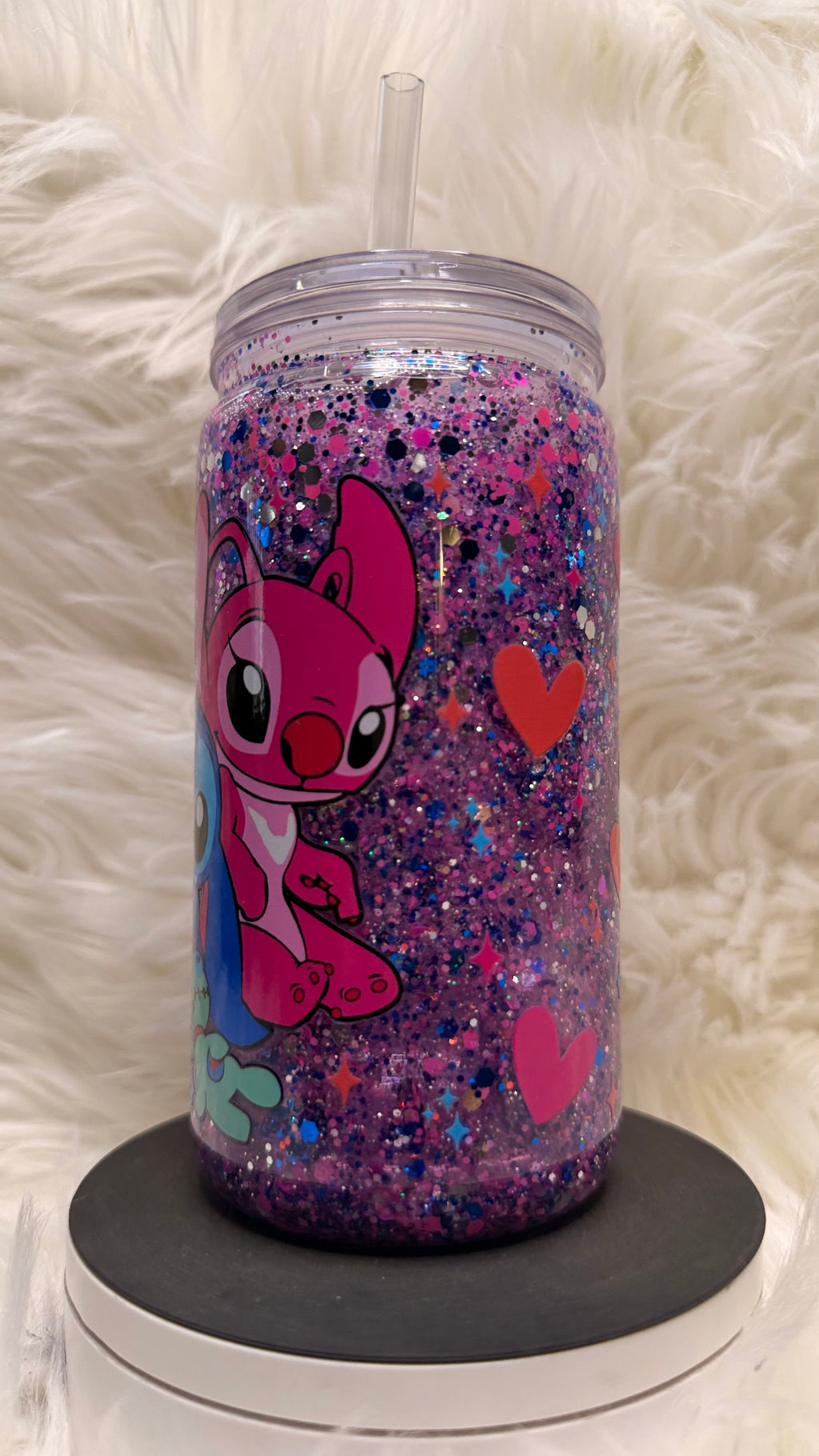 Stitch Blue/Pink Custom Cup
