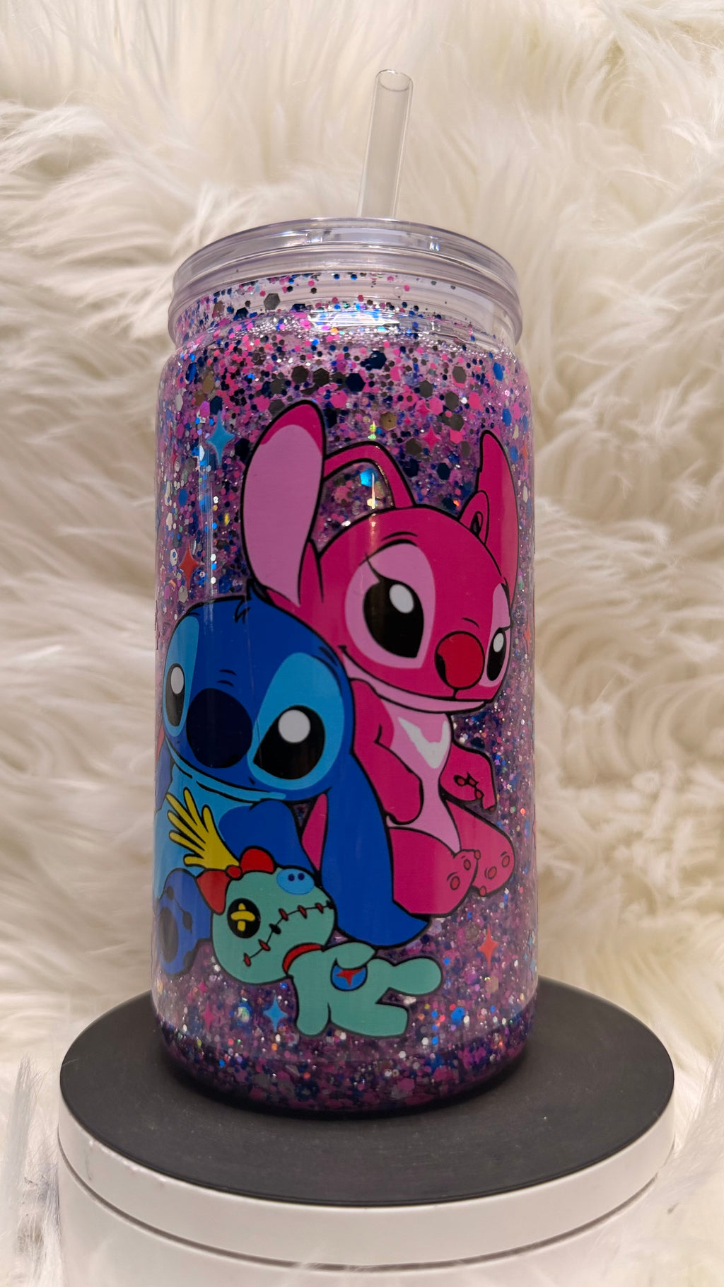 Stitch Blue/Pink Custom Cup