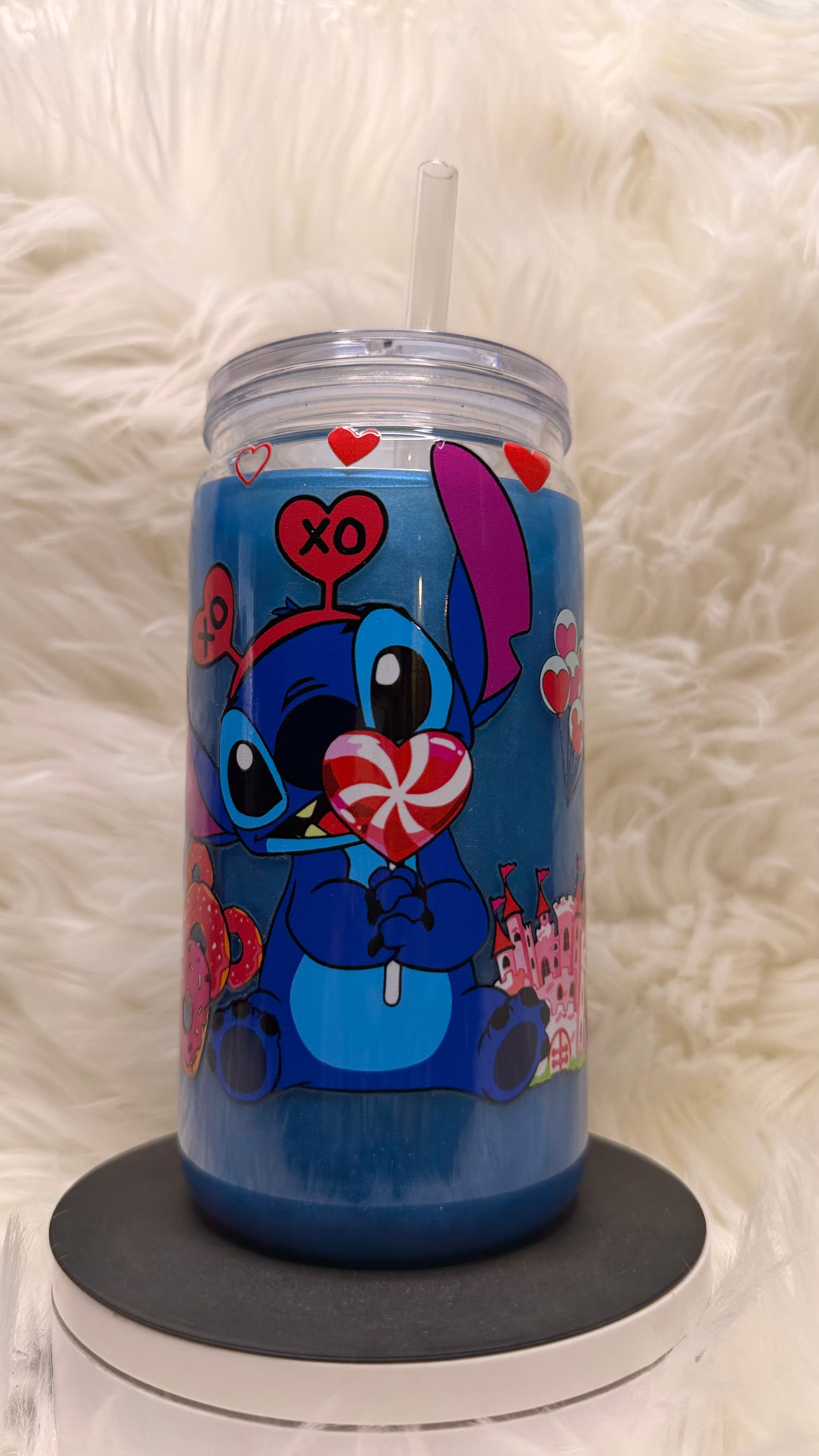 Stitch Blue Custom Cup