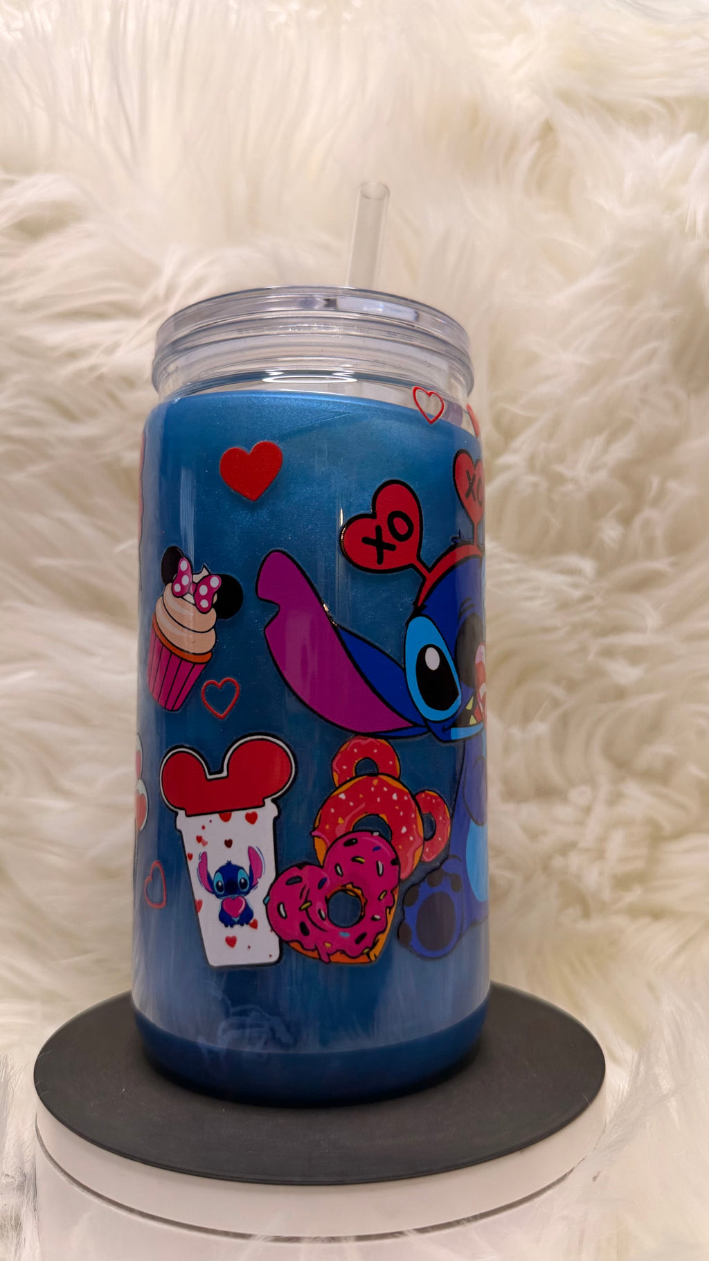 Stitch Blue Custom Cup
