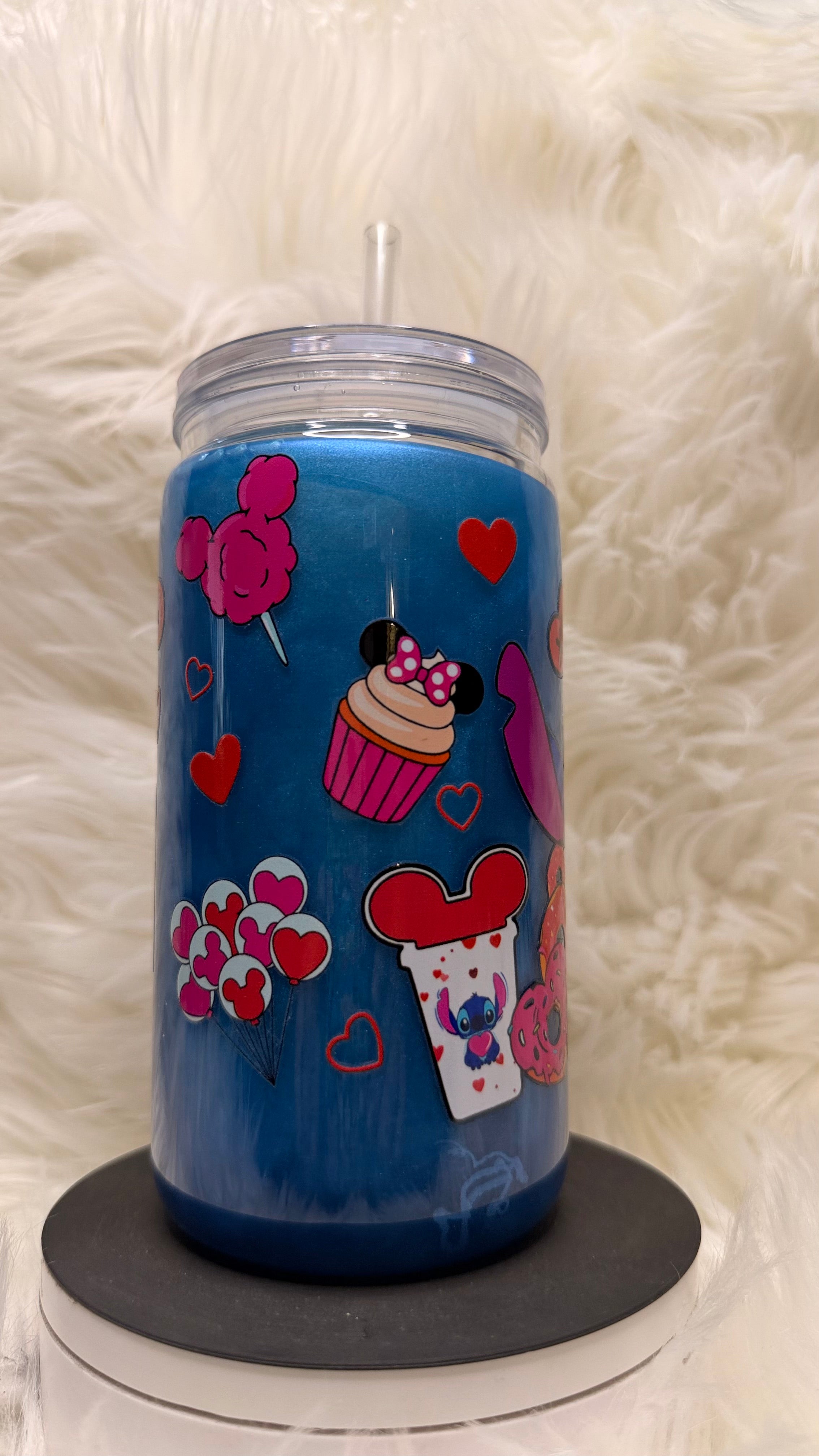 Stitch Blue Custom Cup