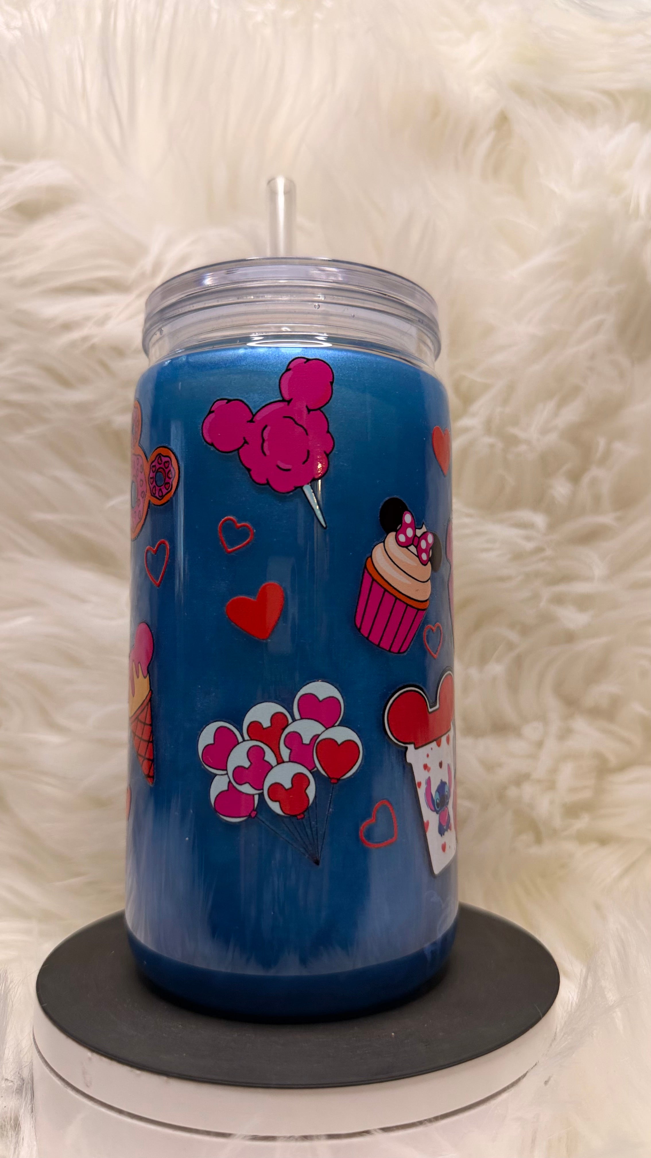 Stitch Blue Custom Cup