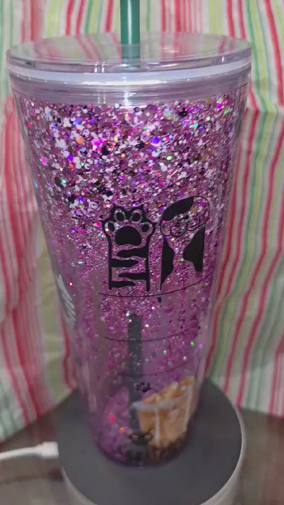 Starbucks Snowglobe design Cat Mom